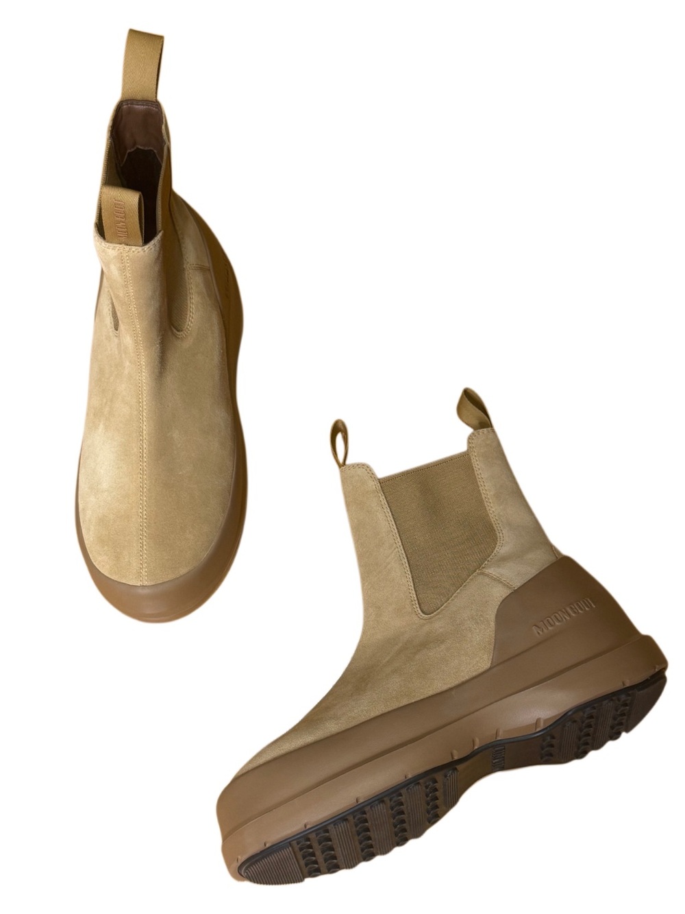 Moon Boot Luna logo-embossed Suede Chelsea boots NWOT